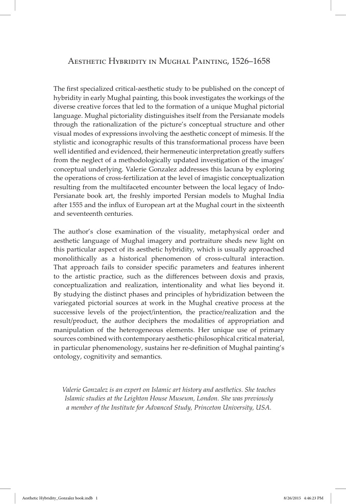 Aesthetic Hybridity in Mughal Painting