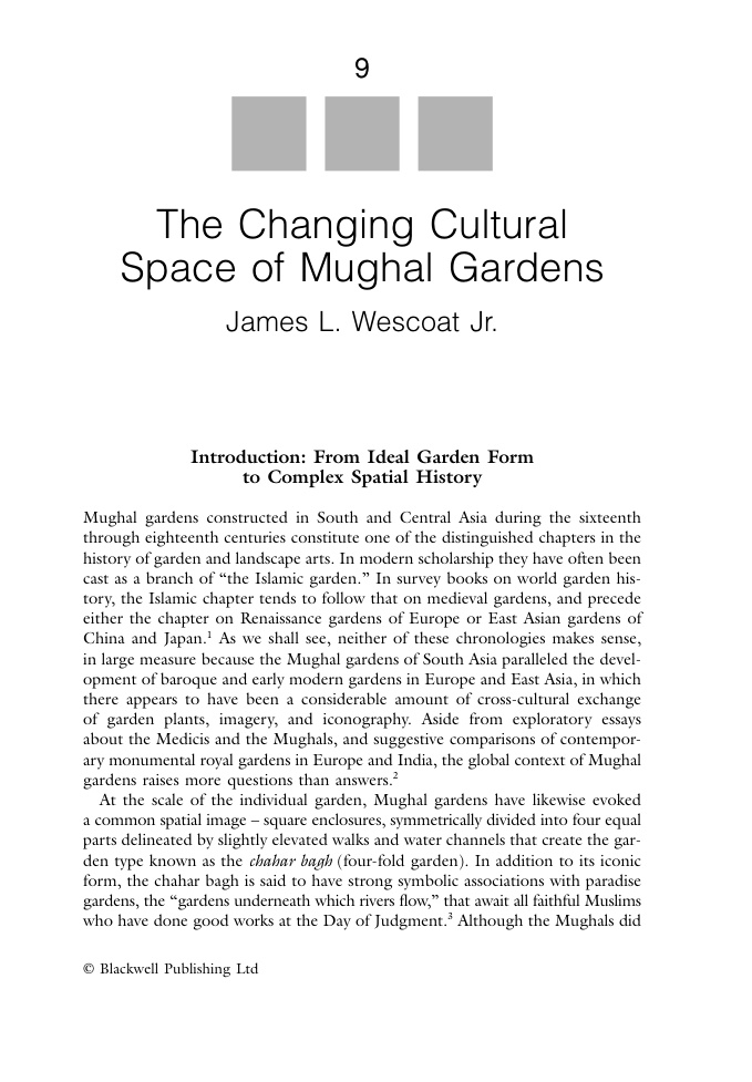 The Changing Cultural Space of Mughal Ga