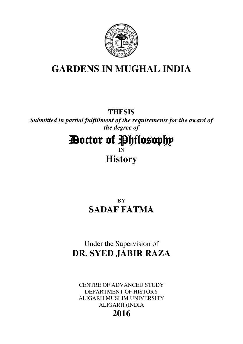 Gardens in Mughal India